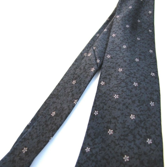 STEFANO RICCI Tie Gun Metal Gray Micro Floral - Picture 6 of 7